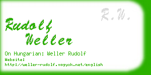 rudolf weller business card